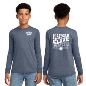Platform Elite VB District Youth Perfect Tri Long Sleeve Tee – NavyFrost