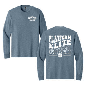 Platform Elite VB District Made Men’s Perfect Tri Long Sleeve Crew Tee – FlintBlueHeather