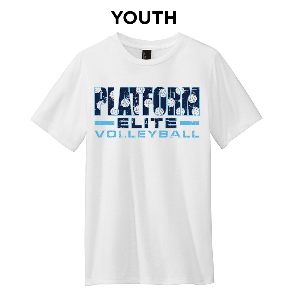 Platform Elite VB Youth Perfect Tri blend Tee - White