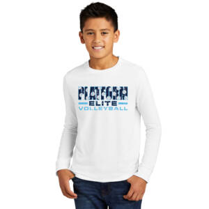 Platform Elite VB District Youth Perfect Tri Long Sleeve Tee – White