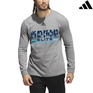 Platform Elite VB Adidas Fresh BOS LONG sleeve 100% ring spun cotton Tee Medium Grey Heather (XL-4X)