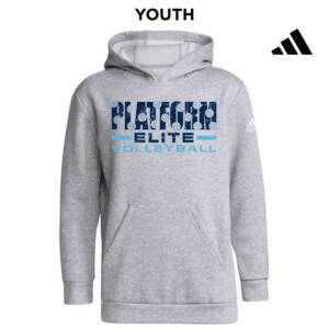 Platform Elite VB Adidas Youth Fleece Hooded Sweatshirt Medium Grey Heather (YS, YM)