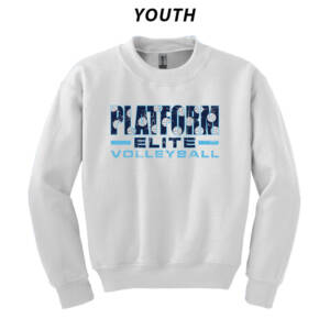 Platform Elite VB  Youth Crewneck Sweatshirt – White