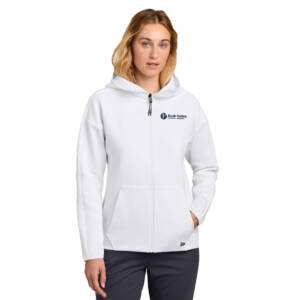 RV Physical Therapy New Era Women’s Double Back Full-Zip Hoodie-White