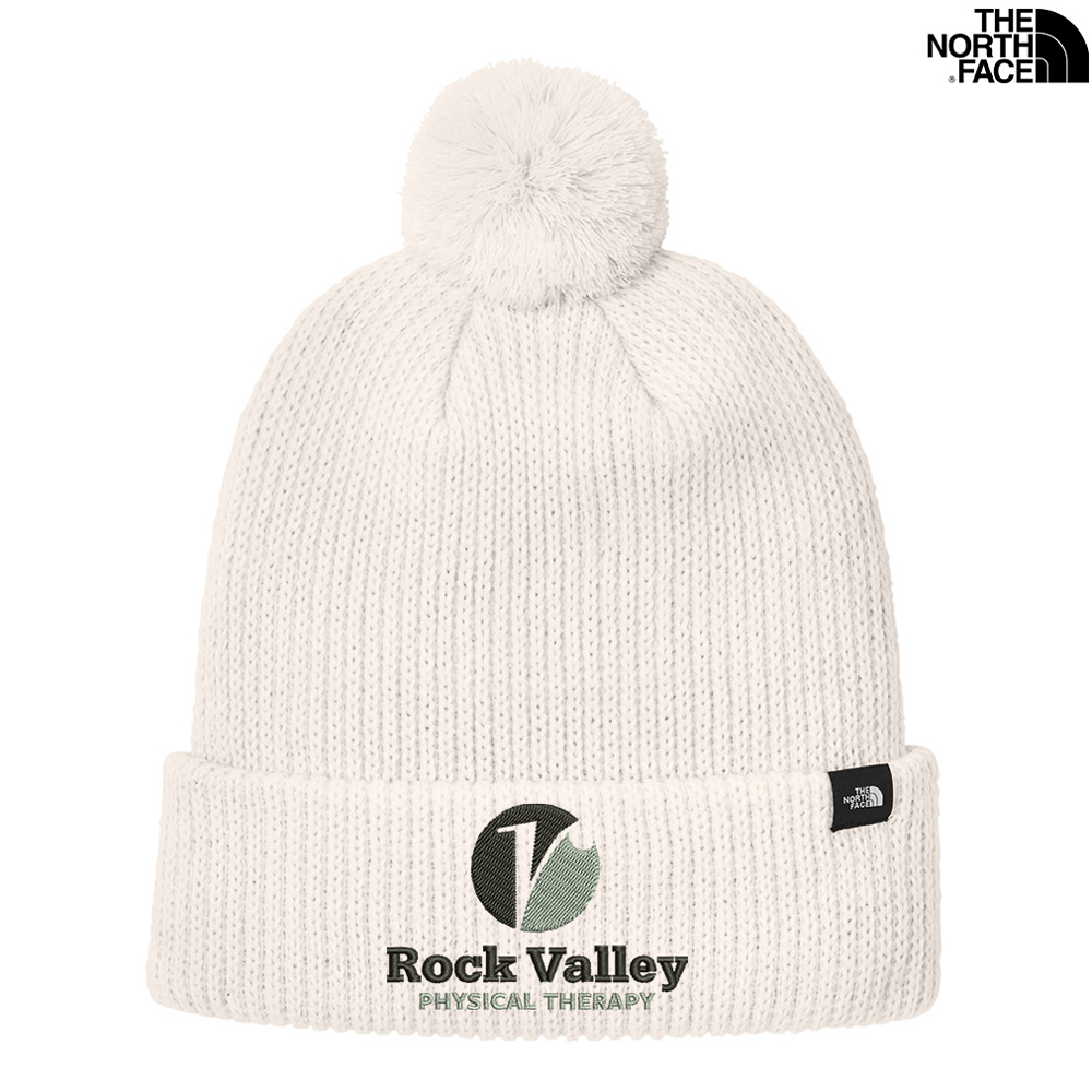 RV Physical Therapy The North Face Pom Beanie-Vintage White