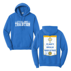Prince of Peace Unisex Classic Core weight Cozy Pullover Hooded Sweatshirt – Royal