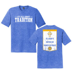 Prince of Peace Unisex District Perfect Tri blend Crew Tee -Royal Frost