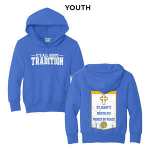 Prince of Peace Youth Fleece Hooded Sweatshirt-Royal