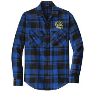 Prince of Peace Port Authority Plaid Flannel Shirt Men-Royal/Black