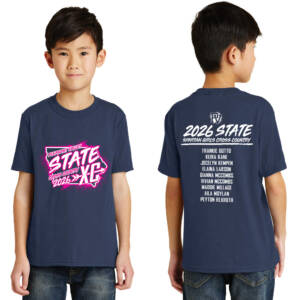 PV Girls CC State Youth Short Sleeve Tee-Navy