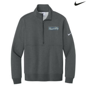 PV Thunder BB Nike Club Fleece Sleeve Swoosh 1/2 Zip – Charcoal heather
