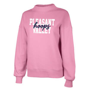 PV Thunder BB Charles River Women’s Willow Mock Neck Sweatshirt – Pink
