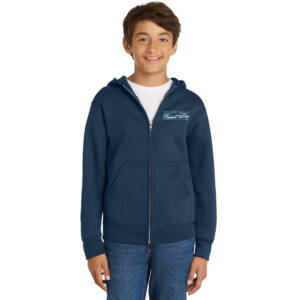 PV Thunder BB  YOUTH Full Zip Hooded Sweatshirt – Navy
