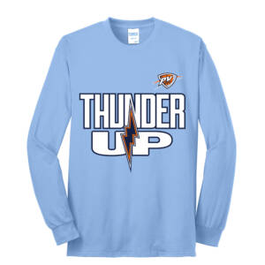 PV Thunder BB Unisex Long Sleeve Core Blend T Shirt – Light Blue