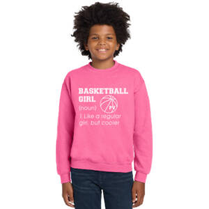 PV Thunder BB Youth Fleece Crewneck Sweatshirt-Safety Pink