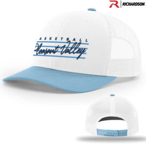 PV Thunder BB Richardson Pro Crown combo color Mesh Back Adjustable back cap-White/Columbia Blue