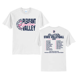 PV State Volleyball Unisex Short Sleeve Tee-White