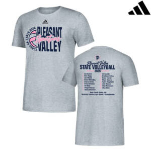 PV State Volleyball Adidas Short Sleeve Cotton Tee- Medium Grey Heather