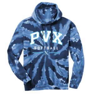 PVX Unisex Essential Tie Dye Pullover Hooded Sweatshirt. – Navy