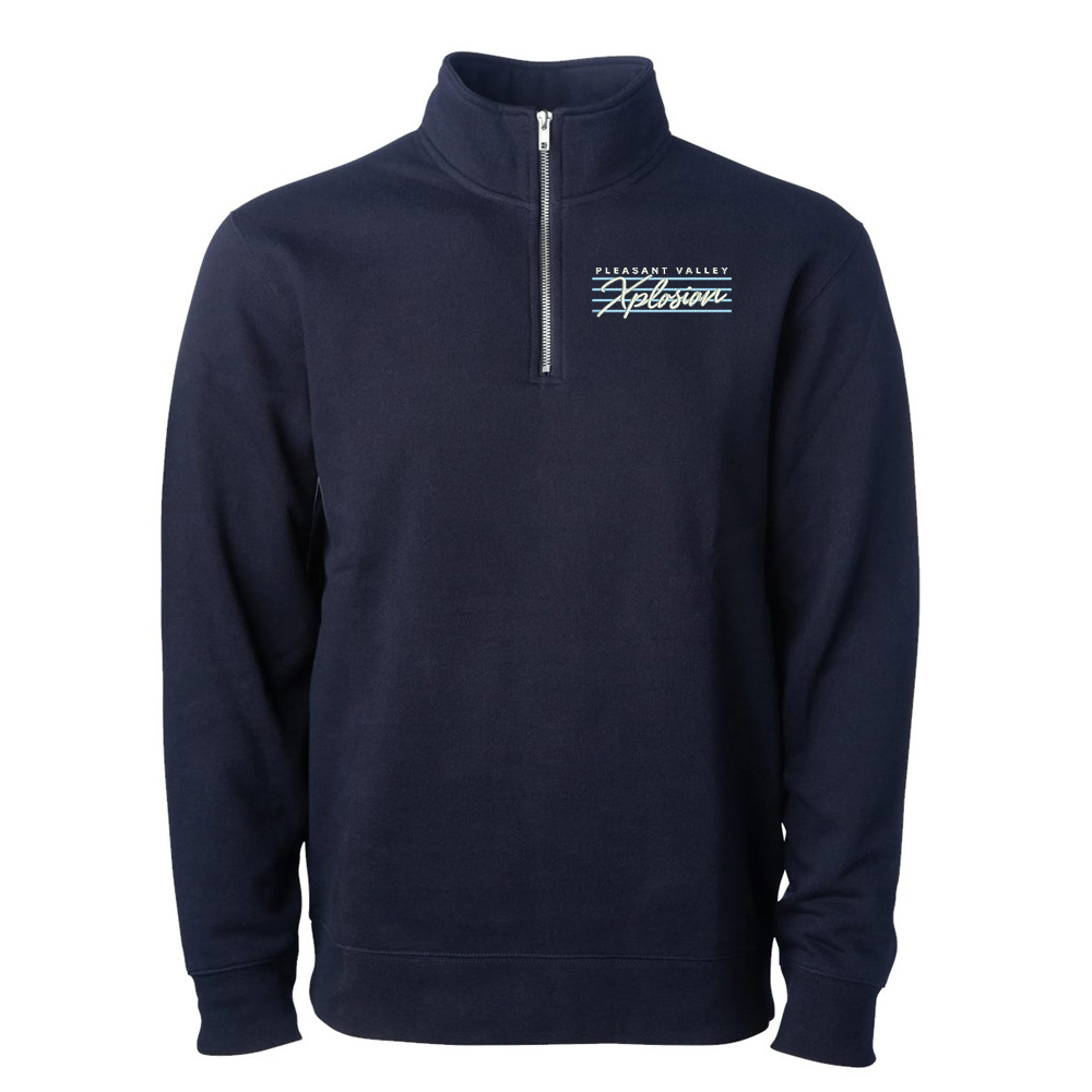 PVX Independent Trading Unisex Midweight Quarter Zip Pullover - ClassicNavy