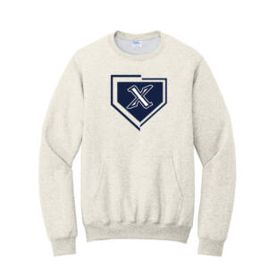PVX Unisex Core Fleece Crewneck Pocket Sweatshirt – OatmealHeather