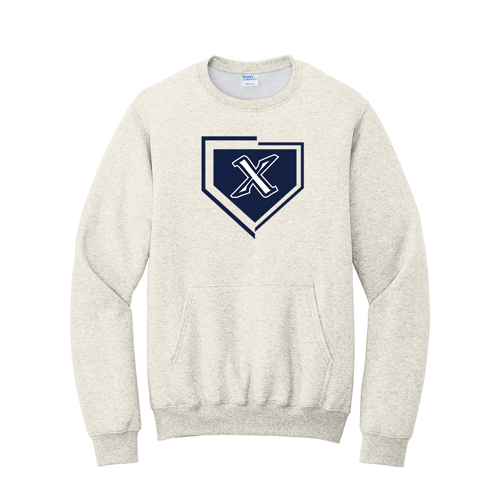 PVX Unisex Core Fleece Crewneck Pocket Sweatshirt - OatmealHeather