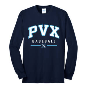 PVX Unisex Long Sleeve Core Blend T Shirt – Navy