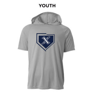 PVX YOUTH Cooling Performance Short Sleeve Hooded Tee-Silver