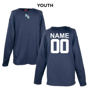 PVX Rawlings YOUTH Performance Dugout Fleece Crewneck -navy
