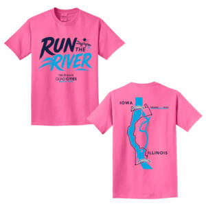QC Half Marathon Port Co Beach Wash Unisex Garment-Dyed Tee-Neon Pink