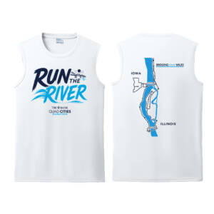 QC Marathon Port Company Men Performance Sleeveless Tee-White