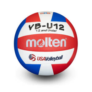 Molten USAV Official 12 and Under Light Volleyball-Red/White/Blue
