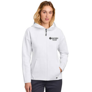 RV Athletic Trainer New Era Women’s Double Back Full-Zip Hoodie-White