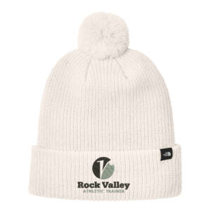 RV Athletic Trainer The North Face Pom Beanie-Vintage White