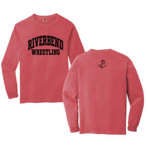 Riverbend Wrestling Comfort Colors Heavyweight Ringspun Long Sleeve Tee Unisex-Crimson