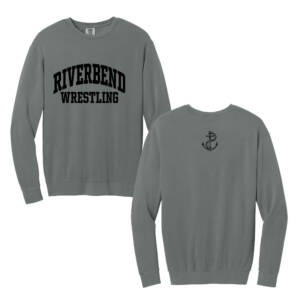 Riverbend Wrestling Comfort Colors Unisex Lightweight Crewneck Sweatshirt-Grey