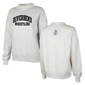 Riverbend Wrestling Charles River Women’s Willow Mock Neck Sweatshirt – Oatmeal Heather