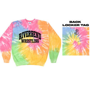 Riverbend Wrestling Unisex Tie Dye Fleece Crewneck Sweatshirt-Eternity
