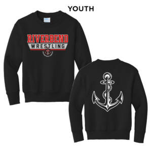 Riverbend Wrestling Youth Fleece Crewneck Sweatshirt-Black