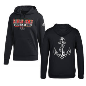 Riverbend Wrestling Adidas Unisex Fleece Hooded Sweatshirt- Black