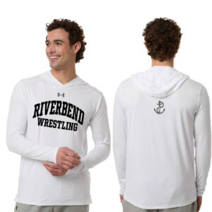 Riverbend Wrestling Under Armour Mens Team Vanish Performance Hoodie -White
