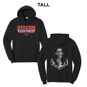 Riverbend Wrestling  TALL Classic Pullover Hooded Sweatshirt – JetBlack