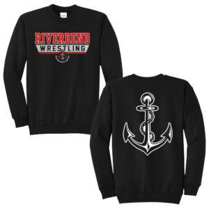 Riverbend Wrestling Unisex Core Fleece Crewneck Sweatshirt – Black