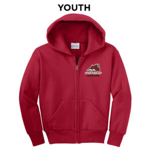 Riverbend Wrestling Youth Core Fleece Full Zip Hooded Sweatshirt-Red