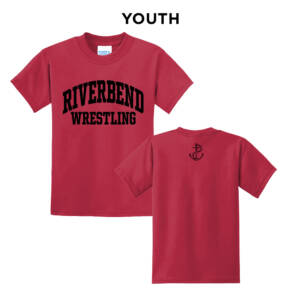 Riverbend Wrestling Youth Short Sleeve Tee – Red