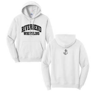 Riverbend Wrestling Unisex Fleece Hooded Sweatshirt-White