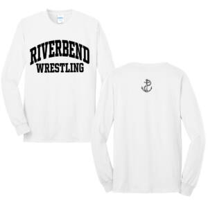 Riverbend Wrestling Unisex Long Sleeve Core Blend T Shirt – White