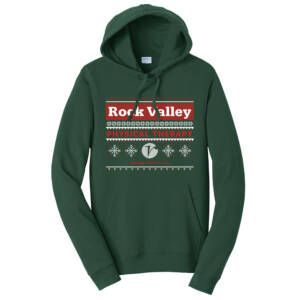 Rock Valley Holiday Unisex Fan Favorite Fleece Pullover Hooded Sweatshirt – Forest