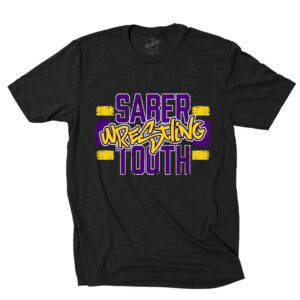 Sabertooth Wrestling Rah Rah Unisex clothing District Perfect Tri blend Crew Tee – Black