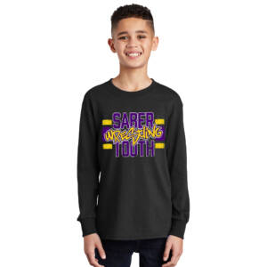 Sabertooth Wrestling Youth Cotton Long Sleeve T Shirt – JetBlack